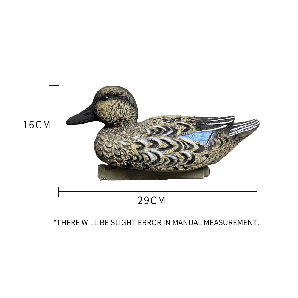 

Floating Duck Decoy Hunting Decoys Plastic 3D Hunting Game Waterfowl feeder Blue Wing Hen Garden Home Decoration