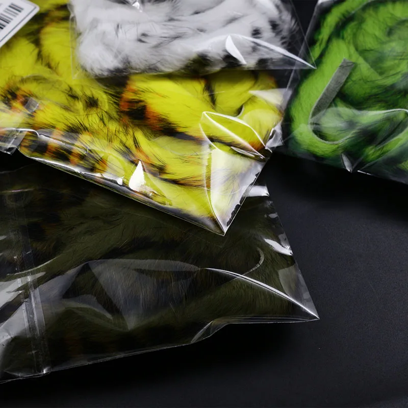 6 цветов на выбор, завязывание мушек, черный Зазубренный кролик Zonker, полоски, прямой крой, полоски для кроликов, латунные узоры для щуки, узоры для завязывания, материалы