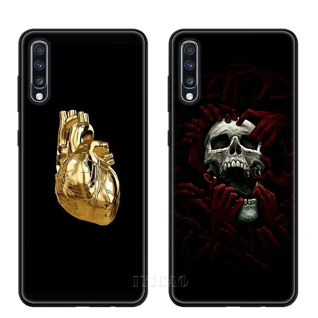 IYICAO розовых роз черепа из мягкого силикона с узором чехол для samsung Galaxy A70 A50 A40 A30 A10