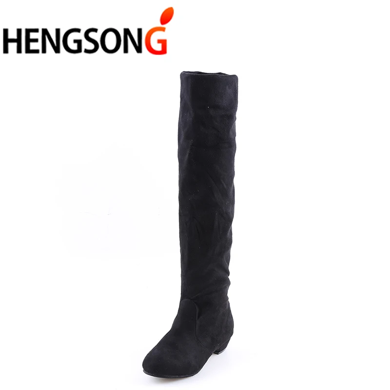 Женские высокие сапоги модные женские выше колена осенне зимние до бедра|thigh high