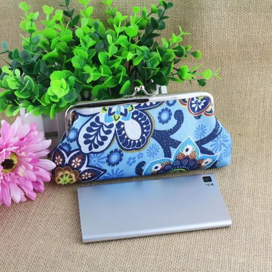 Женская сумка винтажный Ретро кошелек с принтом|long wallet|carteras mujerprinted long wallet |