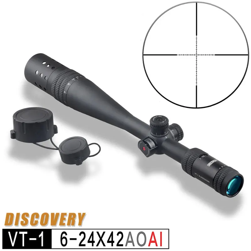 

Discovery VT-1 6-24X42AOAI Long Optical Tactical Riflescope Hunting Equipment Mil Dot Scopes Sights With Angle Indicator