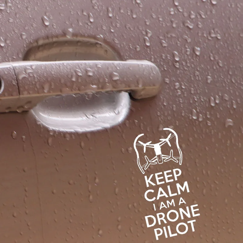 YJZT 16 см * 8 2 Виниловая наклейка для дрона автомобильная KEEP CALM I AM A Drone PILOT