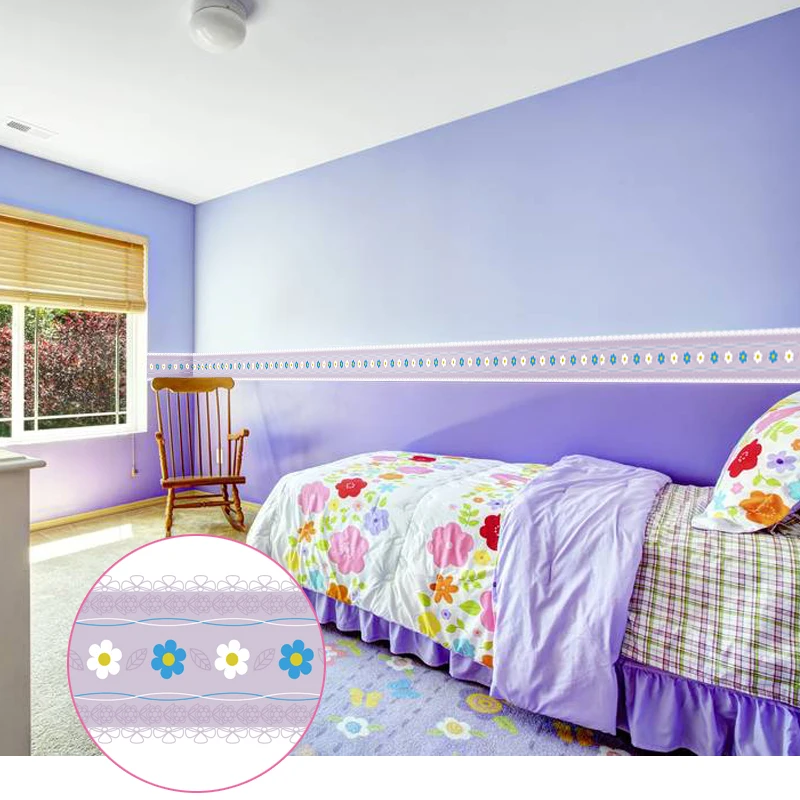 [Fundecor] 10x1000 см наклейки на стену с маленькими цветами для детских комнат кухонная