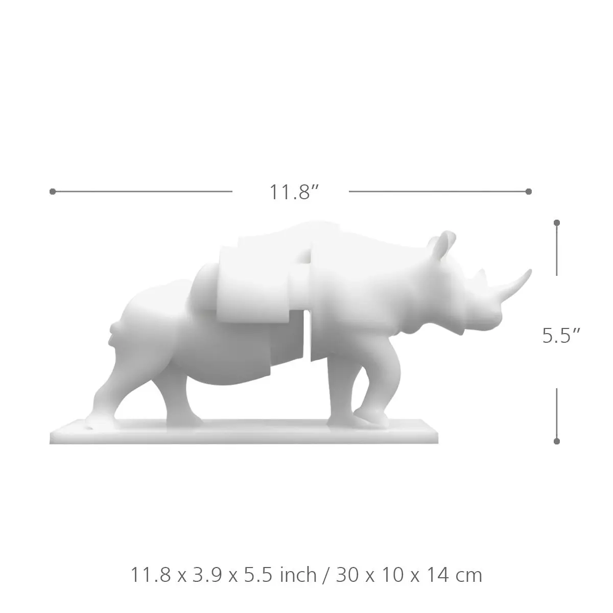 3D Печатный носорог с выдвижными ящиками для домашнего офиса Декор