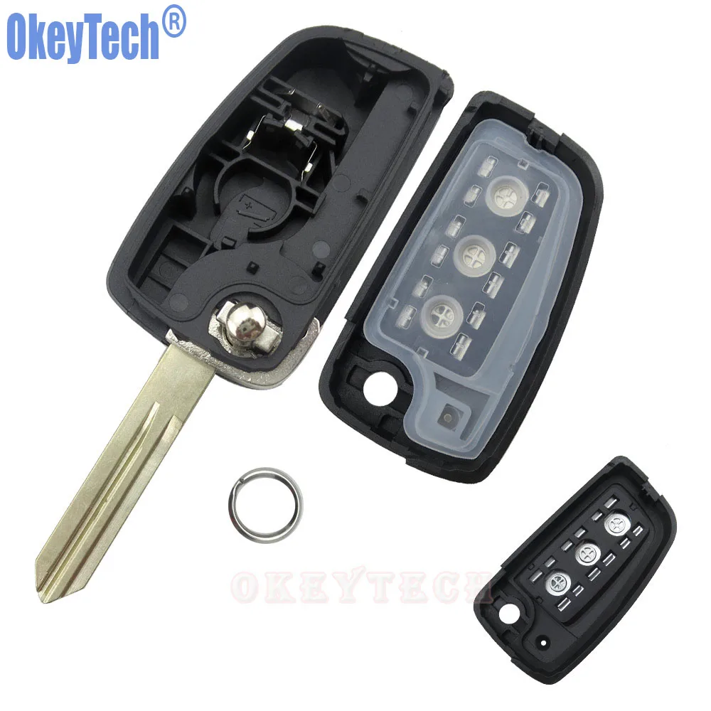 Чехол брелок OkeyTech для Nissan X Trail 3 кнопки пульт дистанционного управления Qashqai Geniss