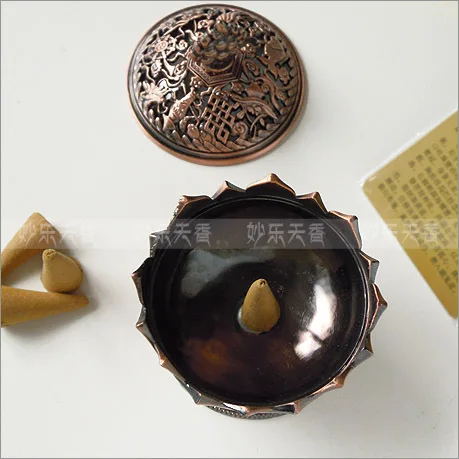 Бронзовая курильница в форме лотоса Классический аксессуары для украшения дома