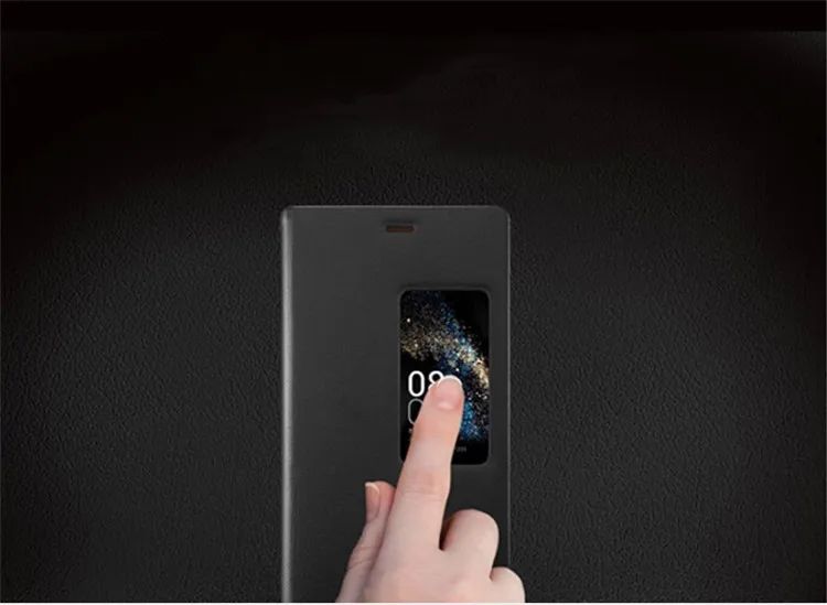 Роскошный кожаный чехол-книжка с окошком для экрана P8 для huawei P8, чехол для телефона с функцией автоматического сна