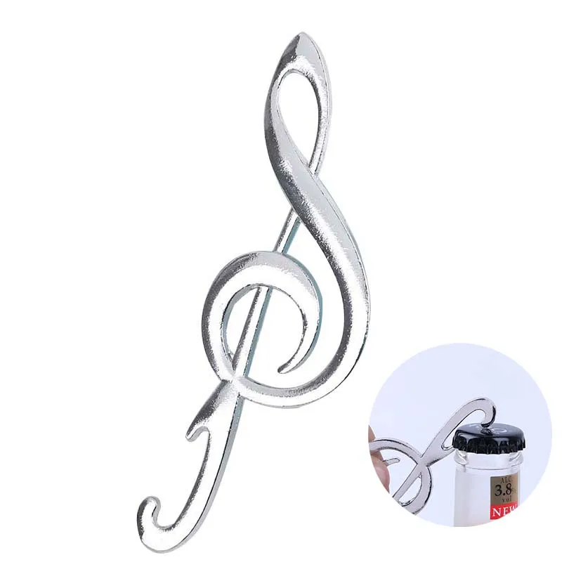 New Arrival Silver Color Bottle Opener Creative Versatile Alloy Music Note-Shape Beer Wedding Decor Party Gift | Дом и сад