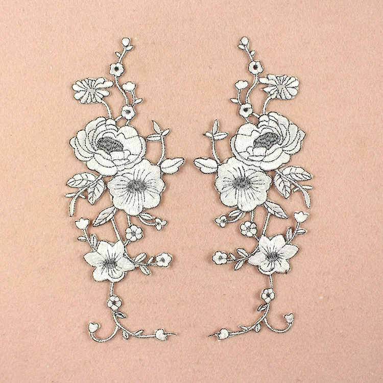 Новая мода вышивка цветок аппликация патч одежда футболка DIY аксессуары сливы