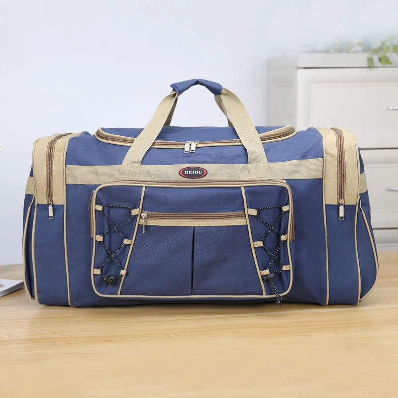H Travel bag REREKAXI, Большая вместительная мужская дорожная сумка, Женская водонепроницаемая Полиэфирная Сумка для ручной клади, мужские дорожные сумки для путешествий, упаковка кубиков - Цвет: H Travel bag
