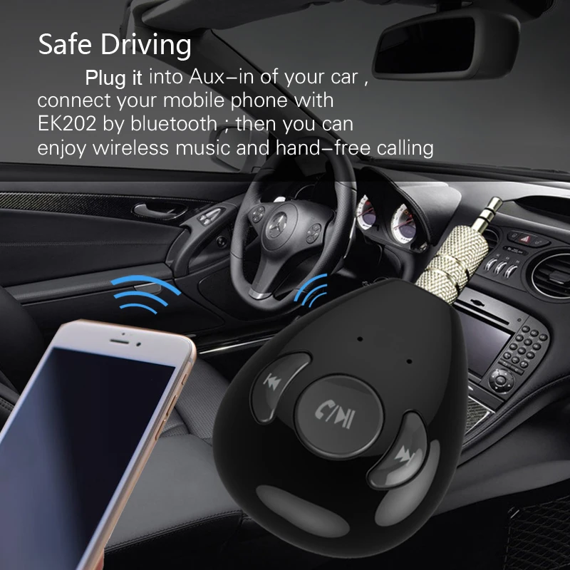 ANLUD, беспроводной автомобильный bluetooth-приемник, комплект громкой связи, 3,5 мм разъем, AUX аудио адаптер, музыкальный стерео передатчик для автомобильного плеера, динамика