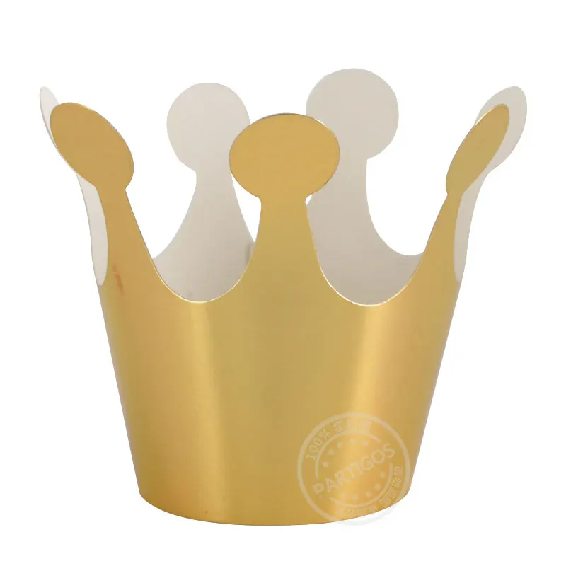 10pcs Gold hat 1 комплект, золотые, серебряные короны, фольга, бумажные вечерние шляпы, узор в горошек, сделай сам, шляпа принца, принцессы, для детей, взрослых, для дня рождения, украшения - Цвет: 10pcs Gold hat