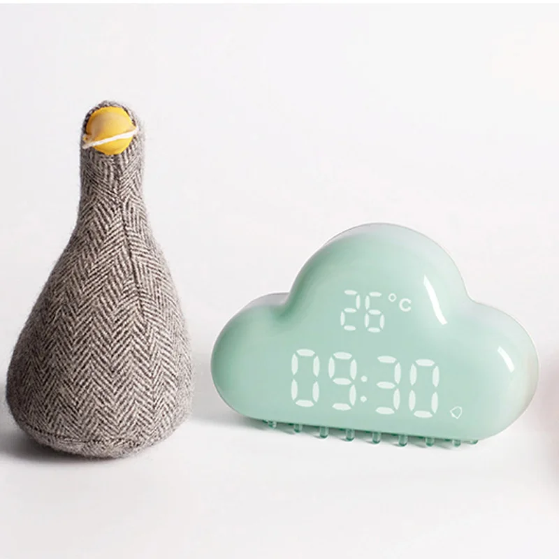 

Second generation MUiD cloud alarm clock, with LED temperature display, usb charging, DIY snooze alarm clock