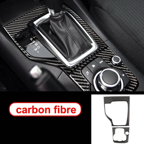 Gear Panel A Аксессуары для MAZDA 3 Axela, центральная консоль, панель передач, декоративная, углеродное волокно, автомобильная отделка интерьера, наклейки, LHD RHD стиль - Название цвета: Gear Panel A