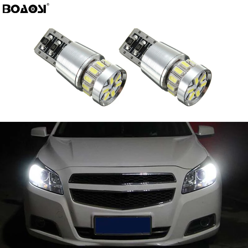 Автомобильные светодиодные лампы BOAOSI 2x T10 LED W5W Samsung для Opel Astra h j g Corsa Zafira Insignia Vectra b c