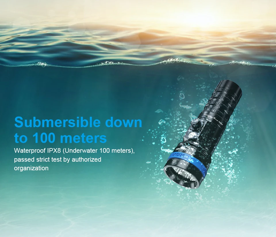 XTAR D26 1600 фонарик для дайвинга CREE XHP35-HI D4 1600 люмен дальность луча 432 м магнитный переключатель фонарь 100 м глубина погружения