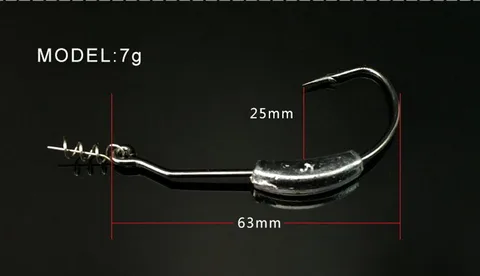 Рыболовный крючок Dayselect со свинцовой головкой, джиг 2-25 г, крючки для мягкой приманки из углеродистой стали, 5 шт./комплект