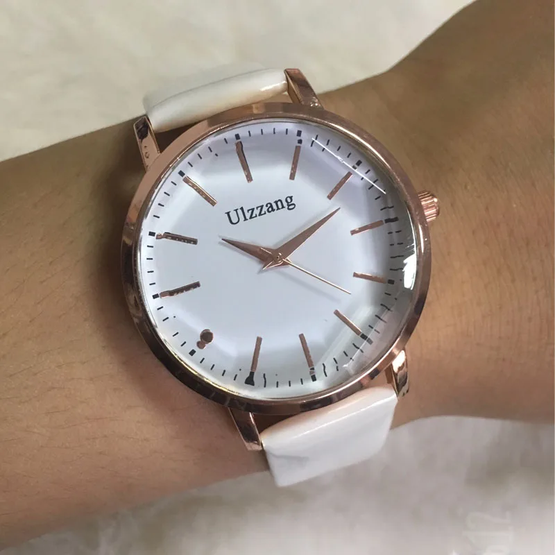 Роскошные женские часы розовый большой циферблат полигональное стекло модные