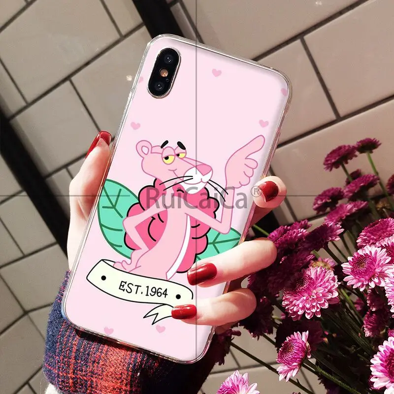 Ruicaica Розовая пантера чехол для телефона Apple iPhone 8 7 6 6S Plus X XS MAX 5 5S SE XR мобильного |