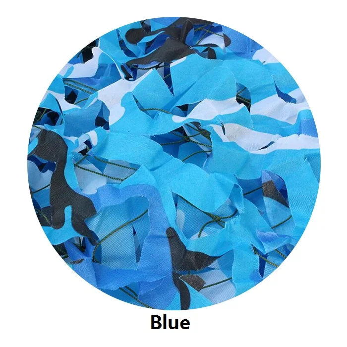 Blue 3X5 м 2 слоя камуфляжная сетка Военная уличная походная охотничья камуфляжная сетка для сада Свадебная вечеринка украшение Балконная сетка для укрытия - Цвет: Blue