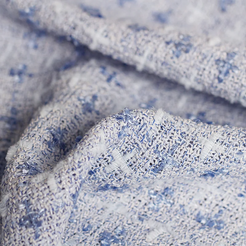 Pearlsilk фиолетовая твидовая ткань в стиле женского весеннего костюма юбки одежды