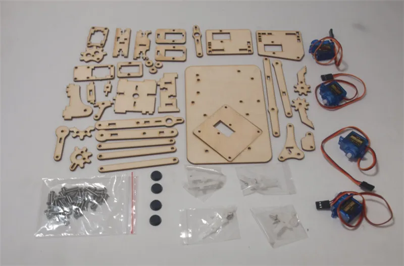 DIY meArm мини промышленный Роботизированный рычаг Делюкс набор лазерная резка