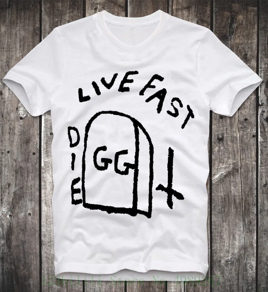 Футболка Gg Allin панк рок убийца Junkies Live Fast Die Tattoo Ink винтажные Ретро футболки топы с