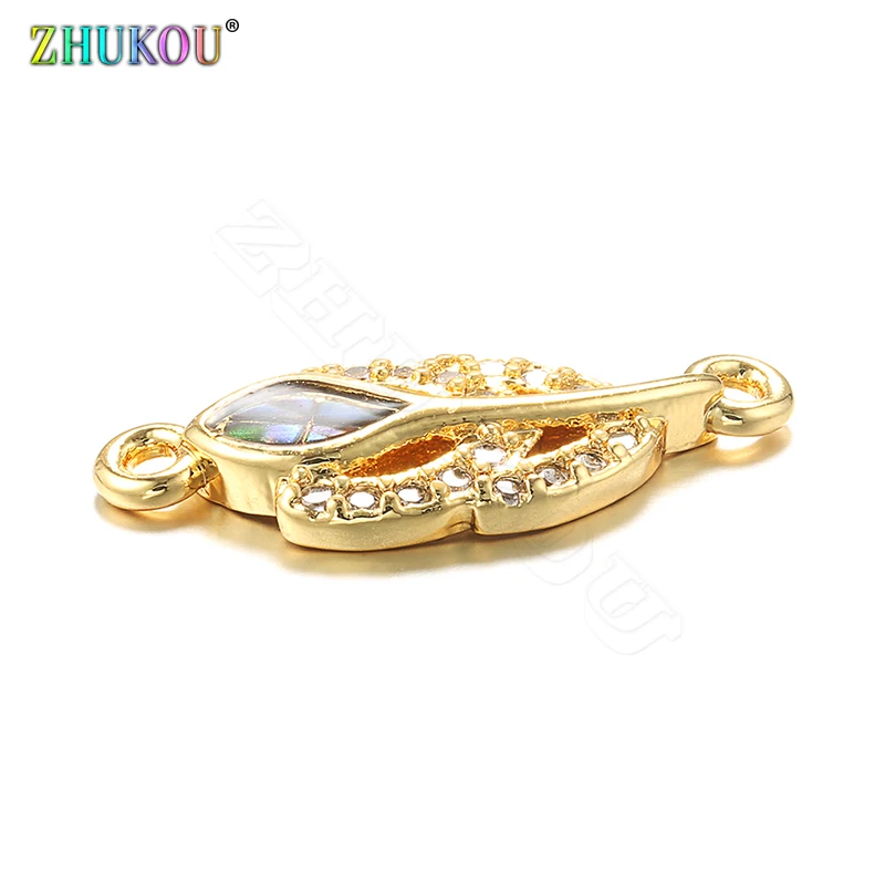 ZHUKOU 1PCS Fashion charms Accessories for jewelry earring DIY handmade women's necklace jewelry connector VS299 6x17mm