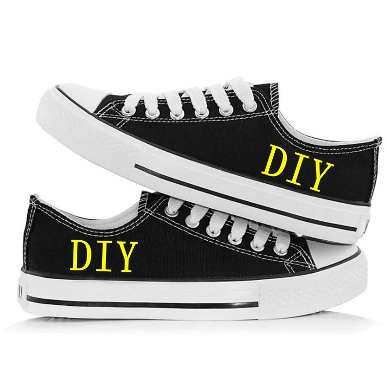 DIY обувь индивидуальные изображение логотипа холщовая обувь кеды для женщин и мужчин подростков Повседневная Вулканизированная обувь для отдыха