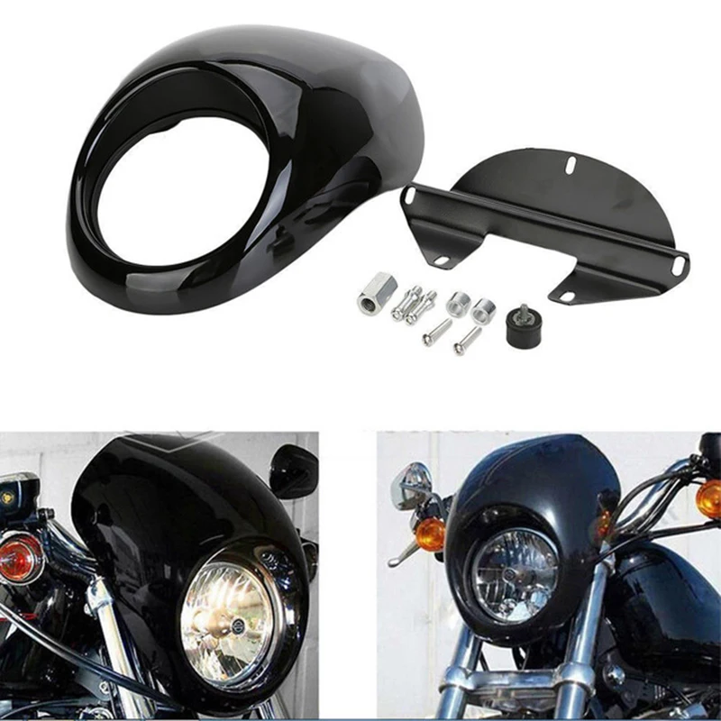 Для Harley Sportster Dyna Fx Xl 883 1200 фары обтекатель Маска передние вилочный погрузчик