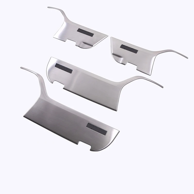 black logo 4pcs Автомобильный Стайлинг двери автомобиля анти-удар колодки Модификация Специальный громкоговоритель кольцо Рамка Авто аксессуары для toyota land cruiser lc200 - Цвет: black logo 4pcs