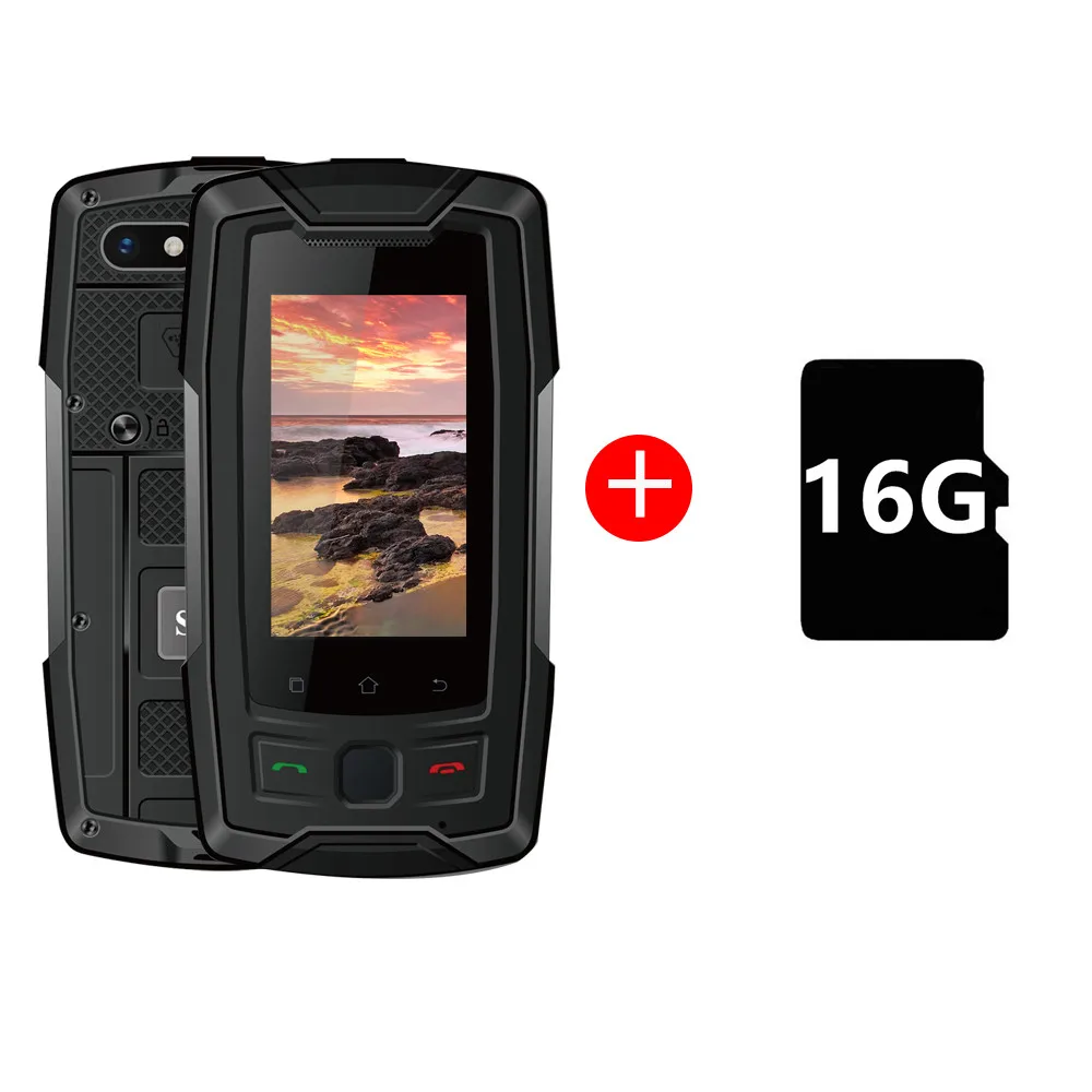 Black Add 16GB TF SERVO X7 Plus 2,4" MTK6737 мини смартфон 4G IP68 Водонепроницаемый ОЗУ 2 Гб ПЗУ 16 Гб отпечаток пальца NFC GPS Мобильный Телефон рация - Цвет: Black Add 16GB TF