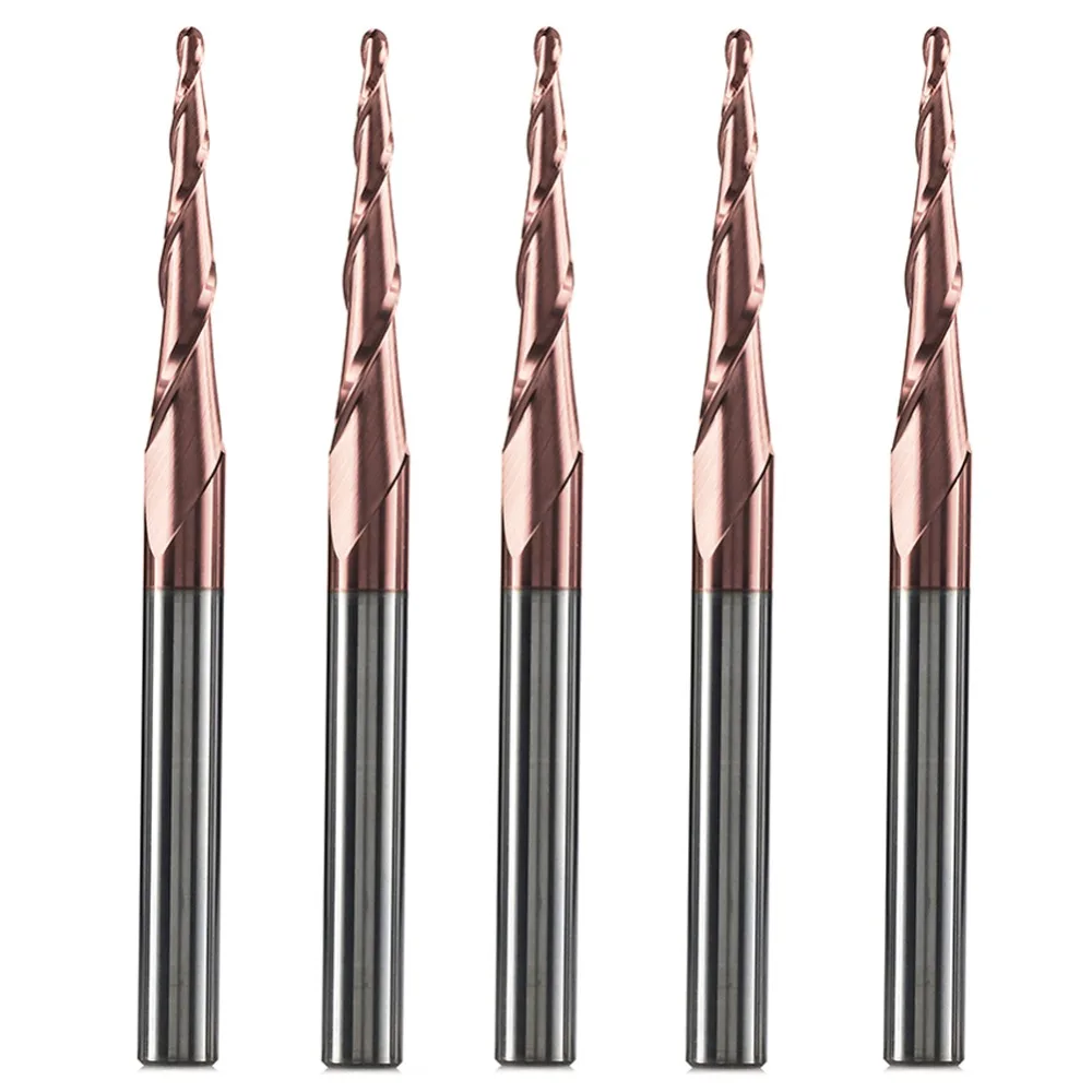 Концевая фреза из твердого карбида 6 35 мм хвостовик 5 шт./лот HRC62|end mills|ball nosetapered ball