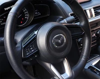 lapetus accessories interior car steering wheel frame cover trim matte carbon fiber abs fit for mazda cx 9 cx9 2017 2020