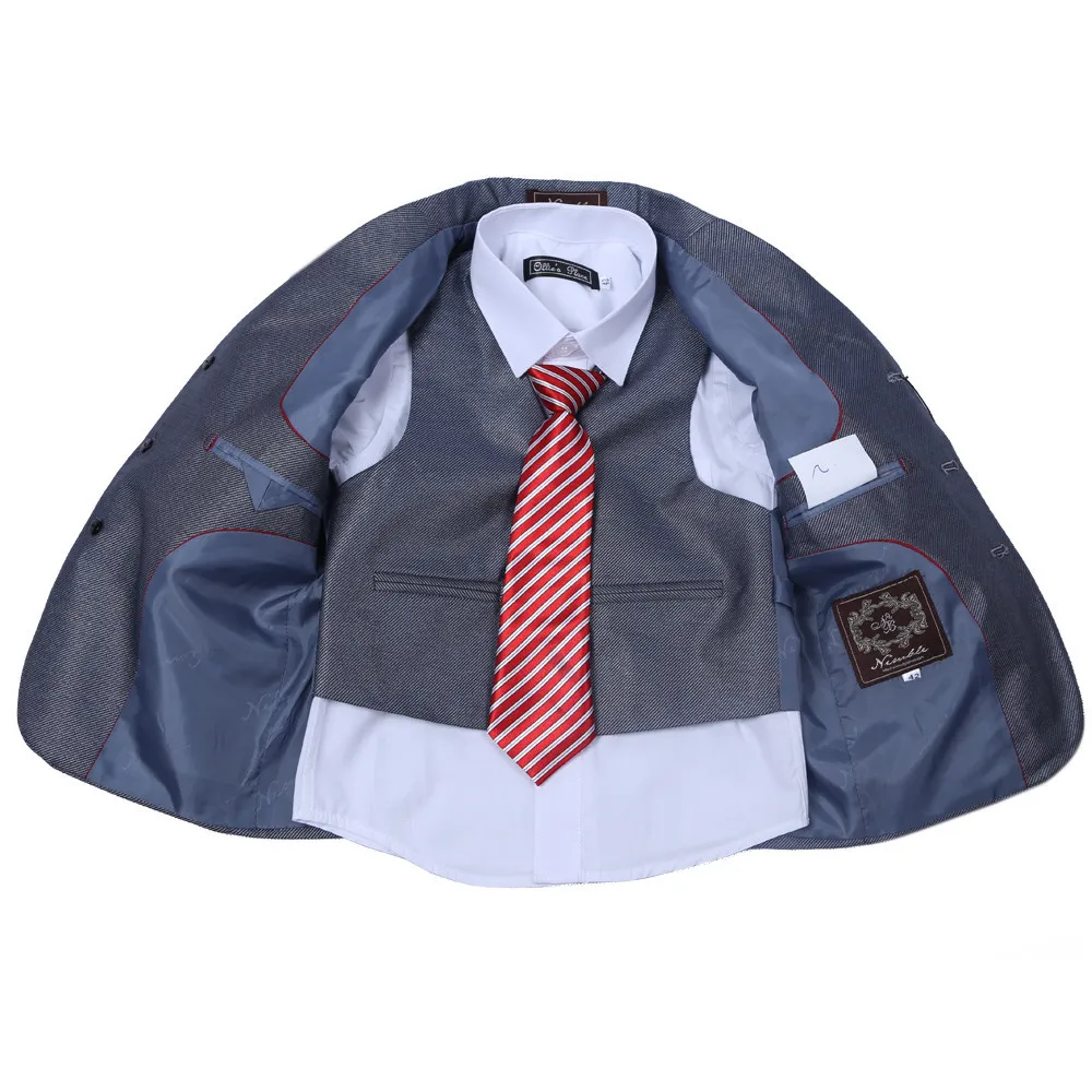 Nimble/серый Модный костюм для мальчиков; roupas infantis menino; детская одежда; спортивные блейзеры для мальчиков; Terno Menino; Верхняя одежда для мальчиков - Цвет: silver gray