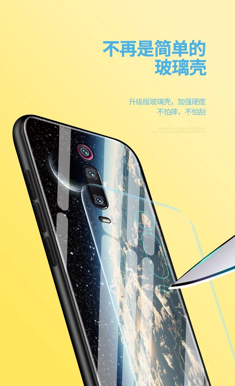 Чехол для Xiaomi Redmi K20 Pro роскошный силиконовый край с жестким 3D окрашенным