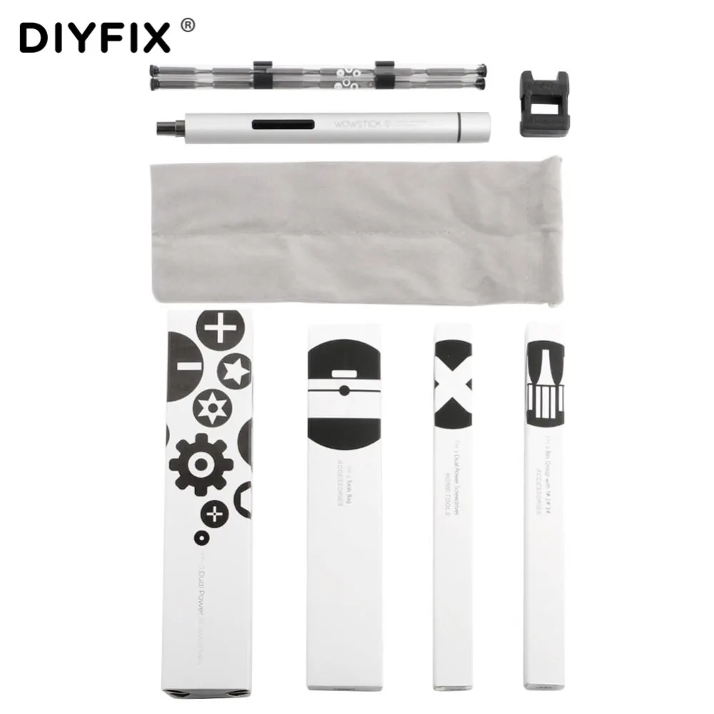 DIYFIX Мини Электрическая отвертка наборы беспроводной батарея мощность с 18 бит магнетизер для мобильного телефона электронный ремонт Tool Kit