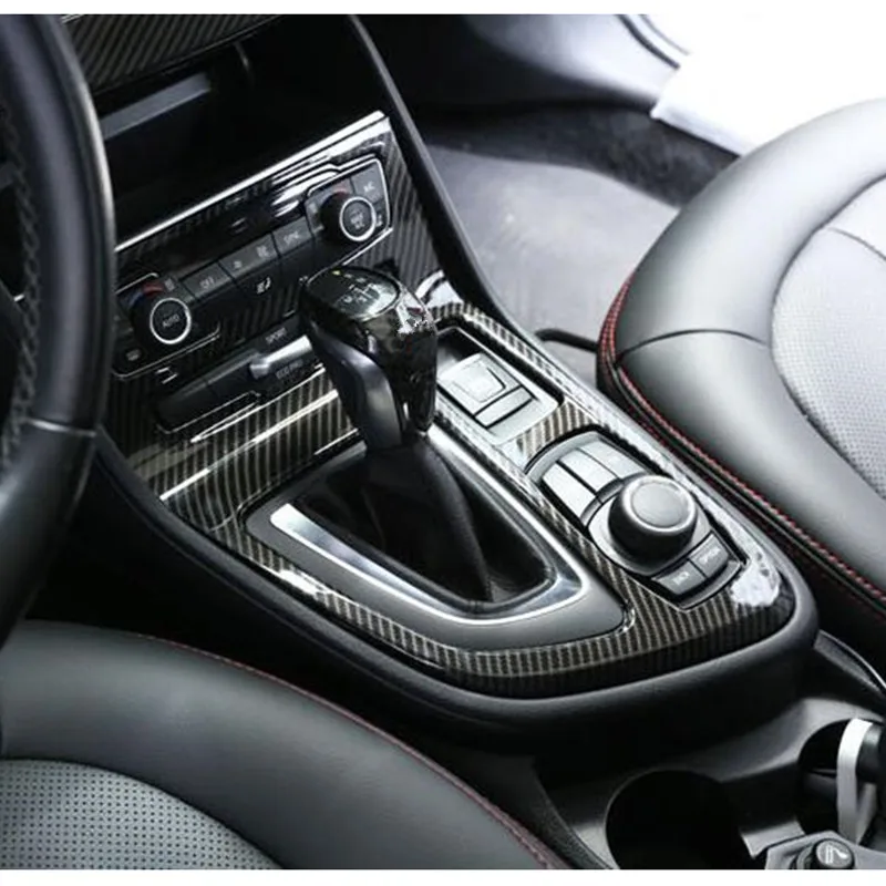 Car Styling Console Gearshift Frame Decoration Cover Trim For BMW 2 Series Active Tourer F45 LHD Carbon Fiber Style Declas | Автомобили и