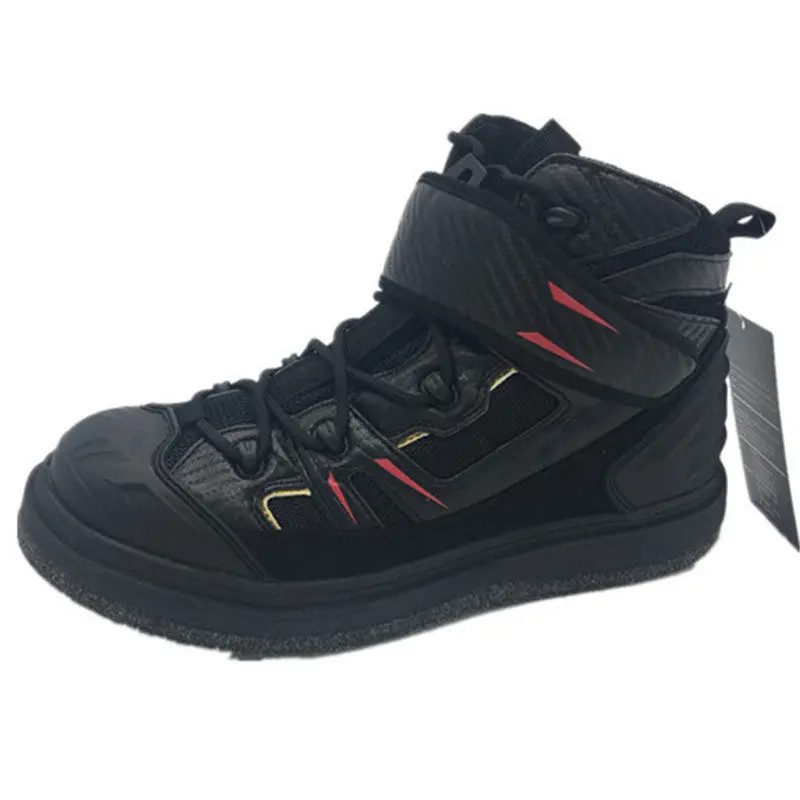 High-Jump Outdoor Rock Fishing Waders Shoes Slip-Resistant Mesh Breathable Fabric Waterproof Felt Spike Soles Fishing Waders