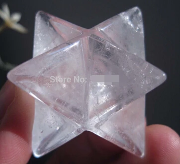 WBY Бесплатная доставка натуральный прозрачный кварцевый кристалл Меркаба звезда