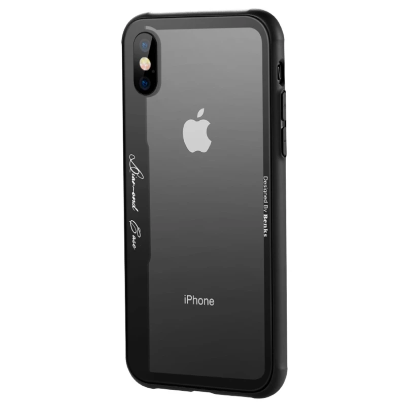 Benks Crystal Color Series for iPhone XS Luxury Soft Edge TPU + Tempered Glass Protective Back Case iphone x | Мобильные телефоны и