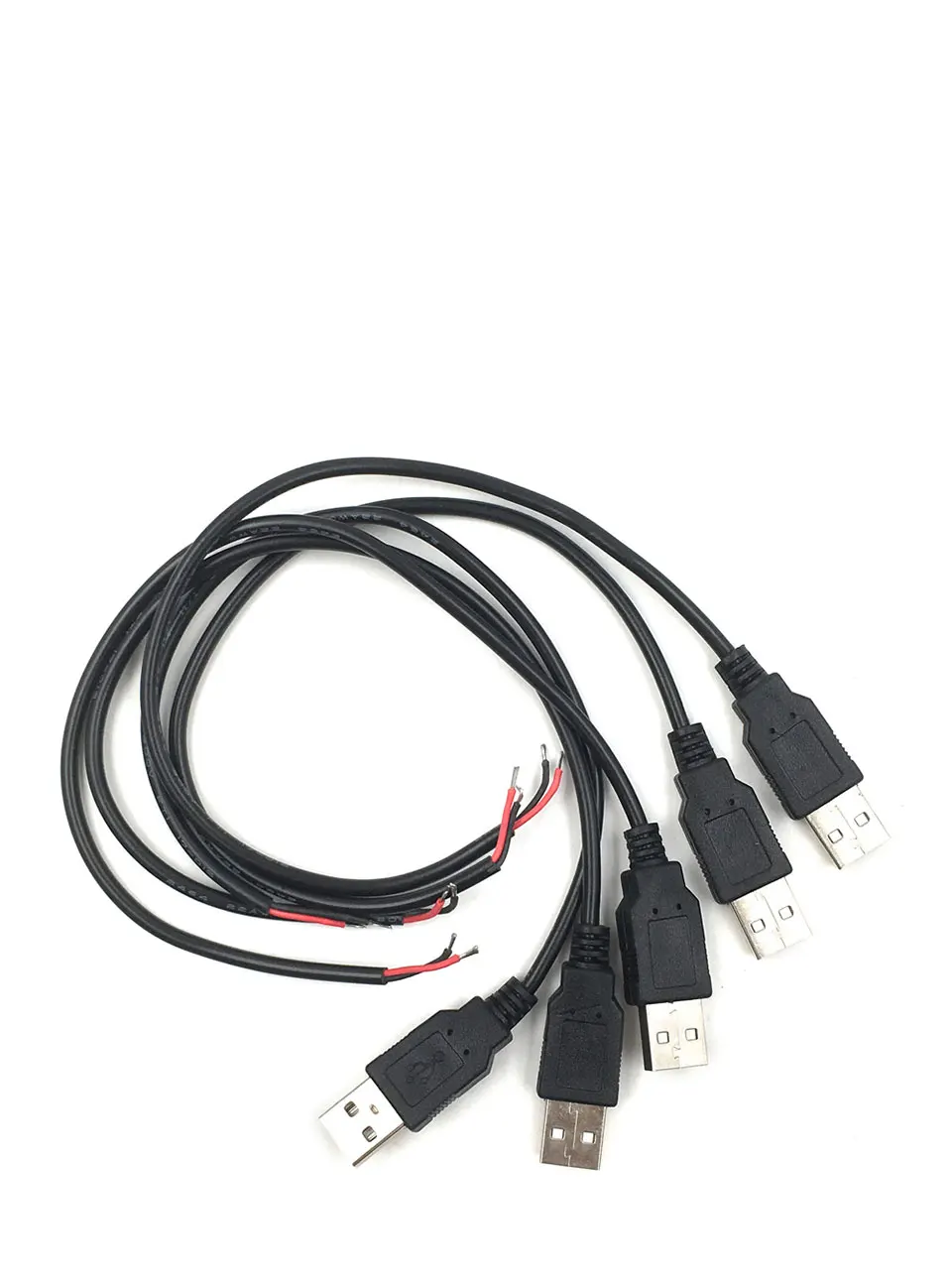 5 шт. USB разъем адаптера с проводом 32 см для светодиодных лент светодиодный шнур DIY 5 В DC разъем USB 2,0 разъем проводки