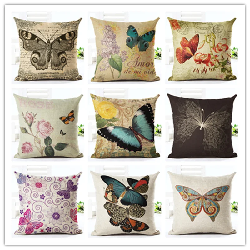 45x45 новый домашний Декор Наволочка модная красивая бабочка домашняя