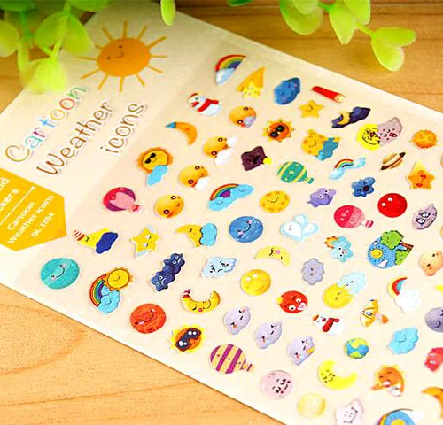 

1PC Kawaii Weather Design Stickers for Decoration DIY Korean Style Sticker Decoration (tt-2331)
