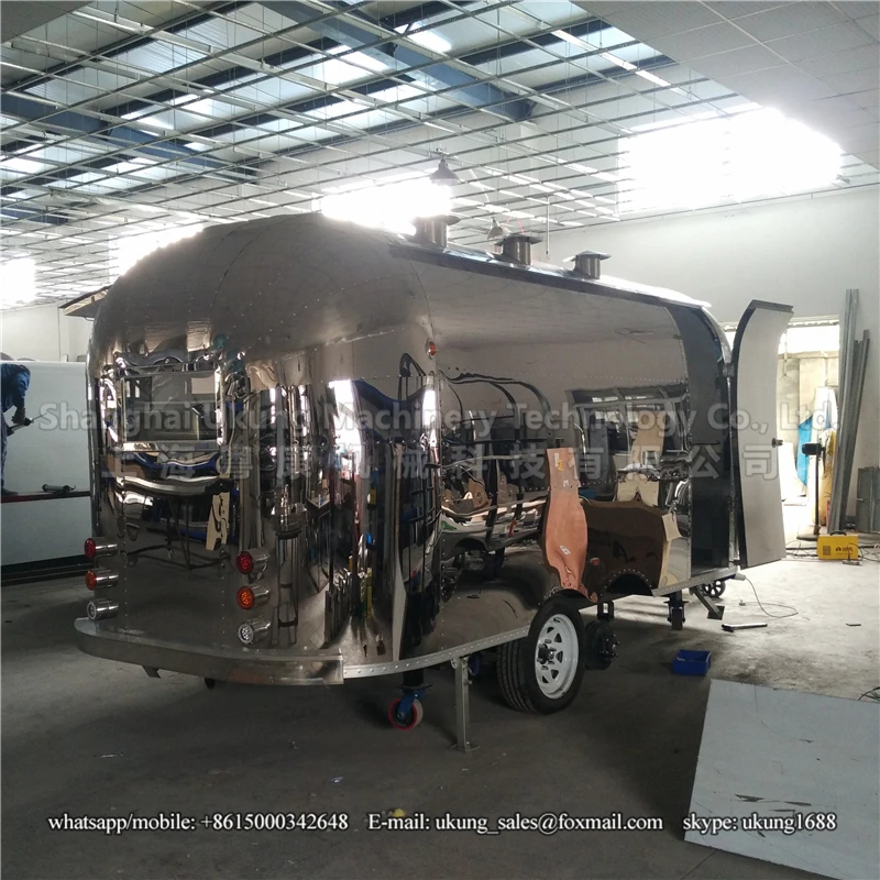 Укунг, AST-210, 480 см, с вытяжками, stailess steel inside, трейлер для пищевых продуктов airstream