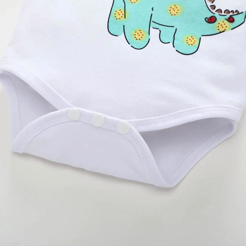Vestido infantil/комплект одежды для маленьких мальчиков и девочек из 4 предметов, ромпер с динозавром+ штаны+ шляпа+ повязка на голову, комплекты хлопковый летний костюм для мальчиков,,#06