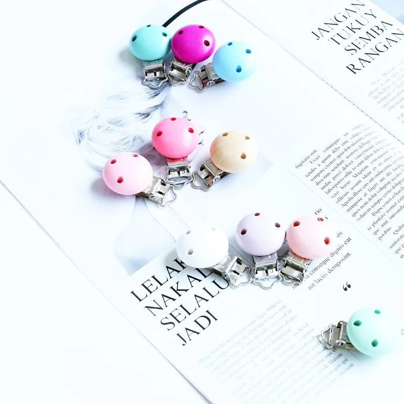 20 шт. деревянный Макарон цвет детские соски клип DIY инструмент для бисера