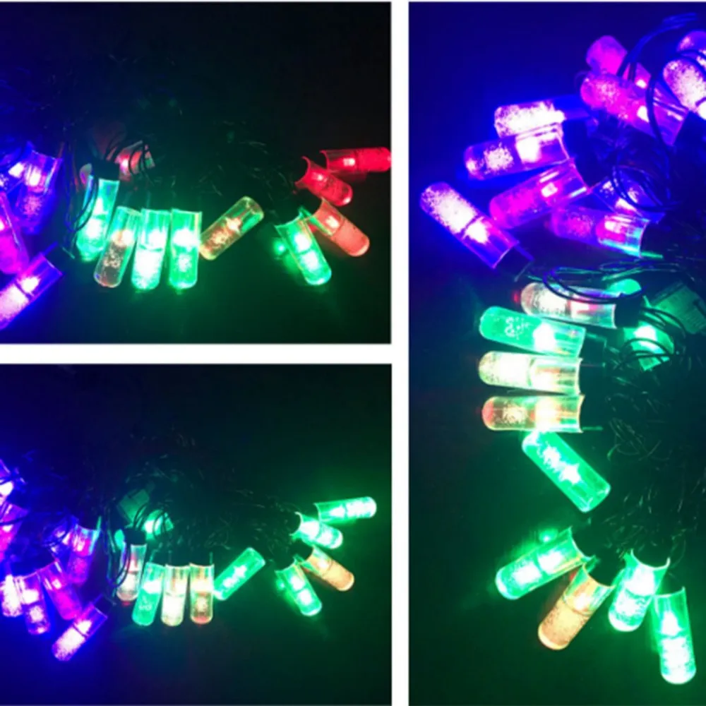 20 LED Battery Powered Bulb Column Christmas Tree Decoration Lamp String IP44 Courtyard Decorative Light Outdoor Lighting | Лампы и