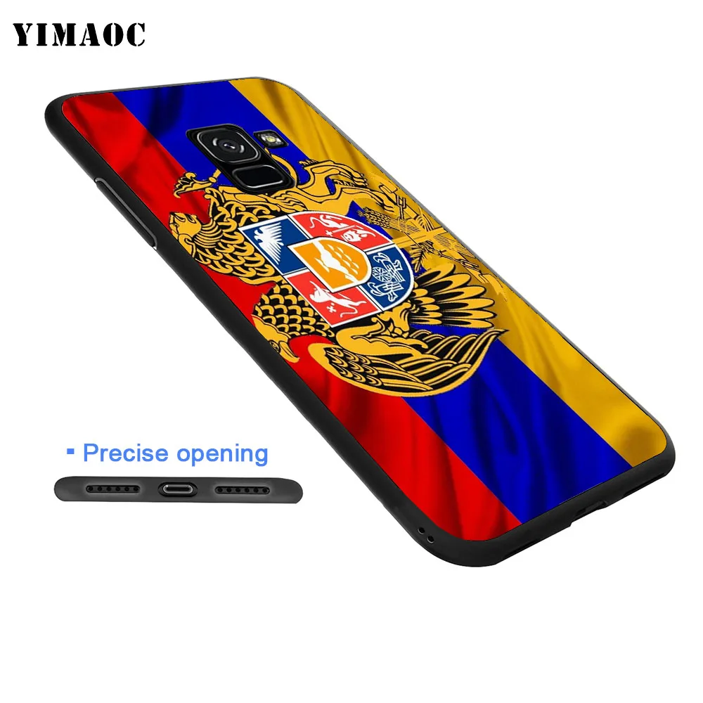YIMAOC Armenia Flag coat of arms Soft Case for Samsung Galaxy A3 A5 A6 A7 A8 A9 Plus Note 8 9 A10 A30 A40 A50 A70 |